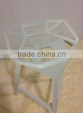 Replica Italian graceful design aluminum stacking Konstantin Grcic barstool,replica Stool one,white color stool one