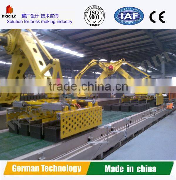 Automatic brick stacker machine in automatic clay brick manufacturing plant
