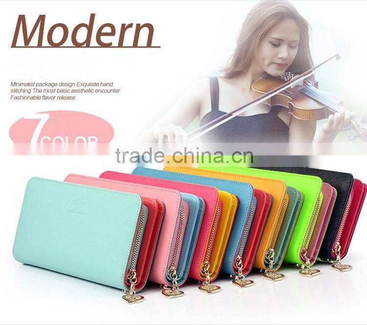 modern stylish ladies zipper clutch wallet