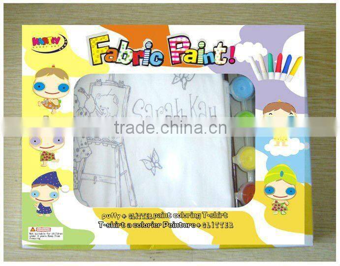 T-SHIRT FABRIC PAINT DIY PUFFY GLITTER COLOR PAINT