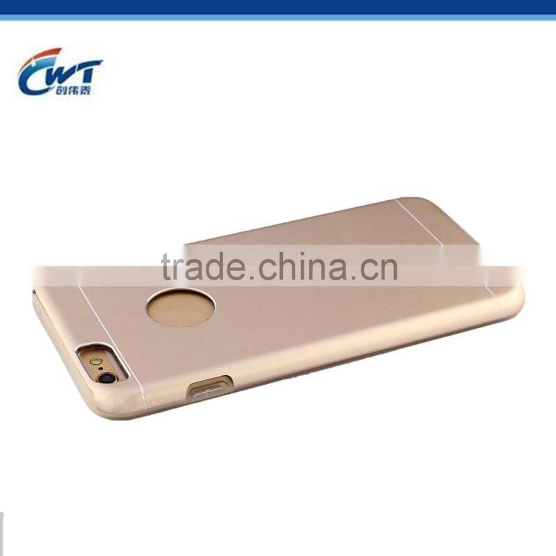 Mobile accessories aluminum TPU rubber back housing for iphone case 6s