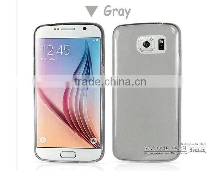 Transparent TPU 5.1 inch for samsung S6 phone case, 6 color slim cell phone case for samsung galaxy S6, for galaxy S6 case