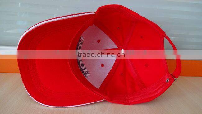 red brush cotton promotion cap for advertisment