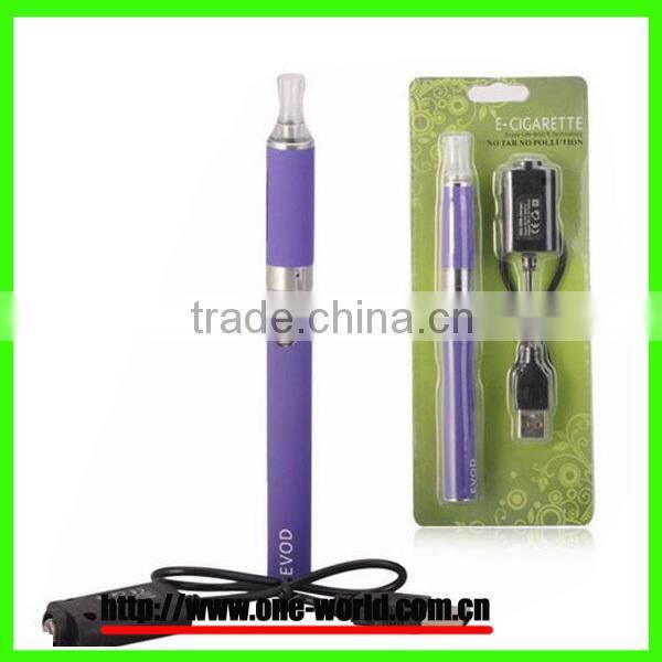 hot sale bottom coil evod clearomizer vaporizer blister package usb charger