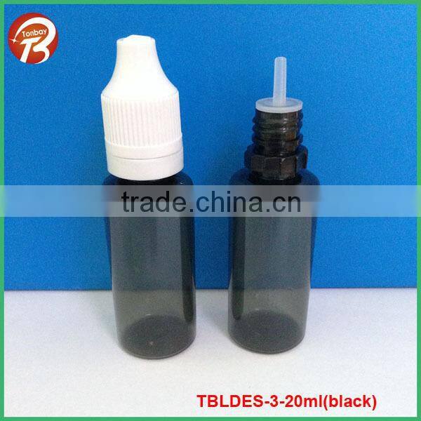 30ml blue plastic PET e juice bottle with tamper ring childsafety cap