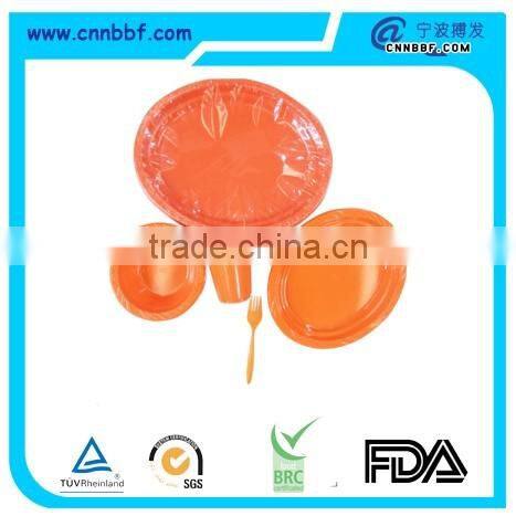 Solid Color Disposable Plastic Tableware For Wedding