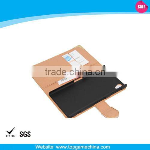 Book style leather case for mobile phone sony xperia Z1 L39h, easy sell