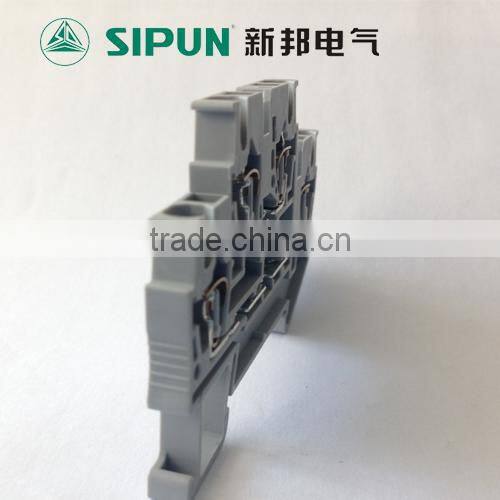 din rail cage spring double deck terminal connector