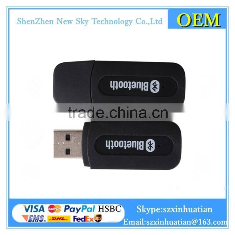 2in1 Dual Taps Bluetooth Receiver 3.5mm USB Stereo Mini Bluetooth Music Receiver