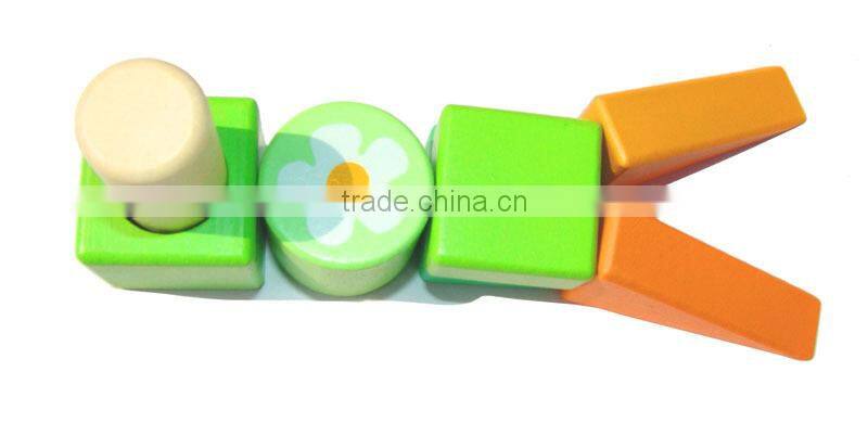 2015 New Wooden Castle Building blocks For Children