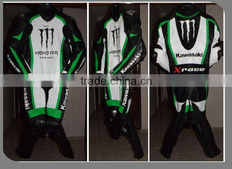 Professional leather motorbike Racing suits/motorcycle leather suit/ replica leather racing suit/WB-MS403