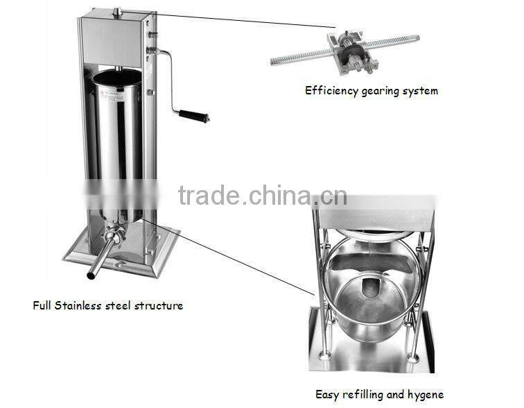 BPKA.SV5 BUTCHERS PRIDE full stainless steel 5 liter Sausage Filler for bakery