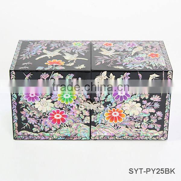 Top quality custom wooden jewelry box mirror stand