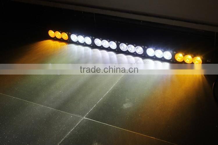 hybrid amber&white mixed beam offroad led light bar 180w with high lumen