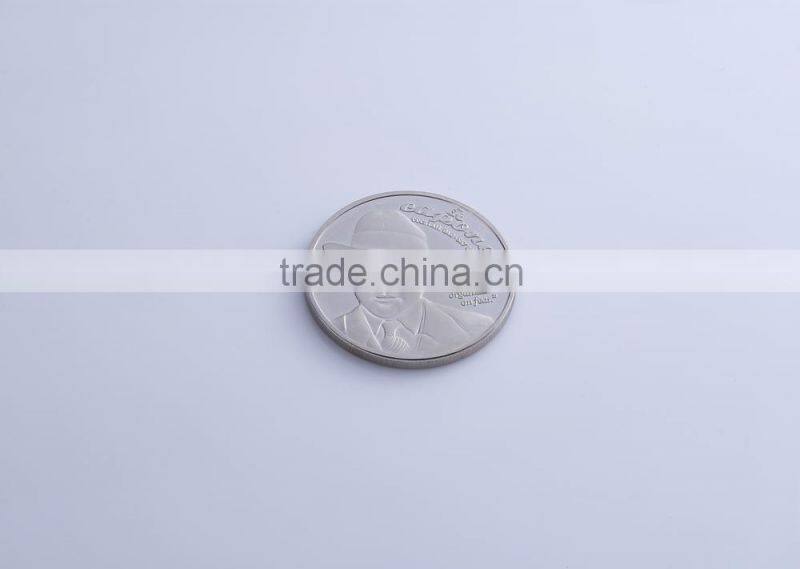 High quality hot selling silver souvenir metal craft, human's head Customized 2D/3D metal plaque
