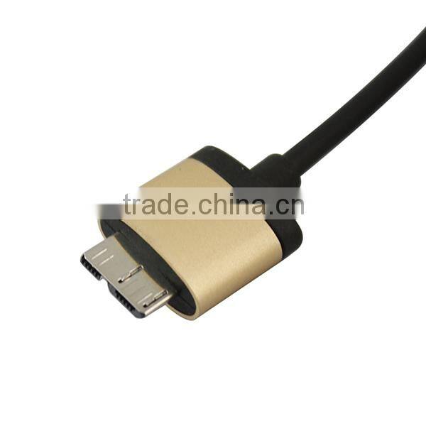 1.5M Premium Gold plated USB 3.0 Synchronizing and Charging High Speed braided Micro USB Cable For Samsung Galaxy S5 Note 3