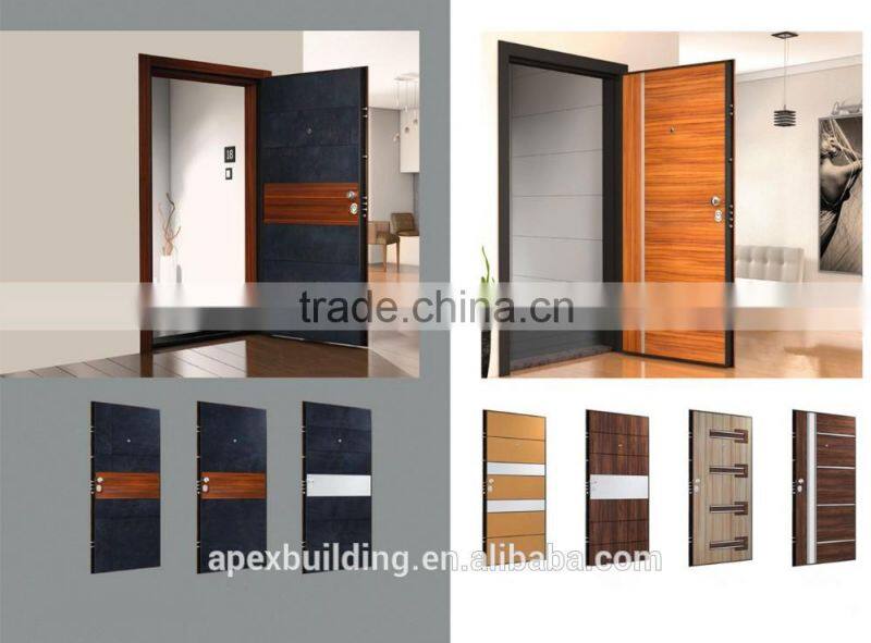 Italian steel security doors fontal steel wood armored door