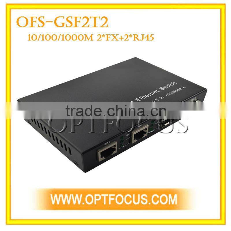 2UTP+2SFP fiber optical switch