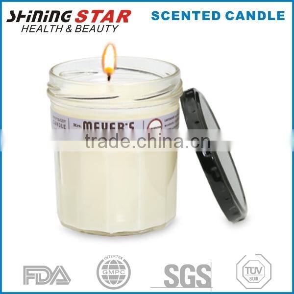 Eco Friendly glass cup white candles