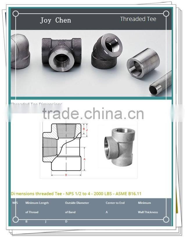 11/2 " Cross Tee Female Threaded Pipe Fitting LPG Gas Fitting