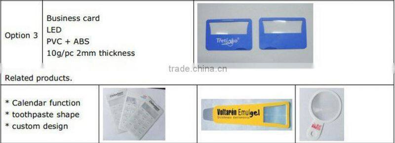 Wholesale flexible magnifying glass pvc with logo printing
