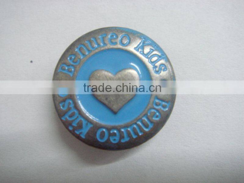 17mm cheap blue custom made clothing buttons