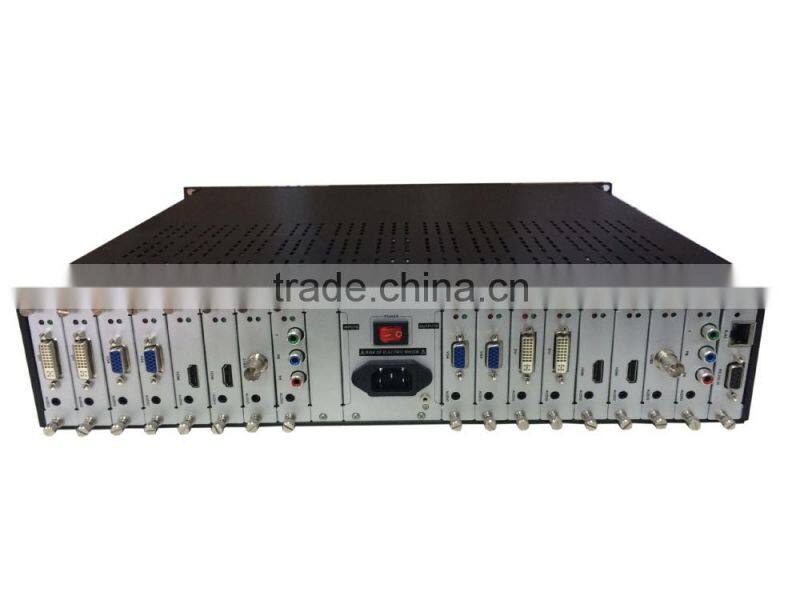 Hot selling 36*36 any resolution hybrid audio video byhrid matrix switcher