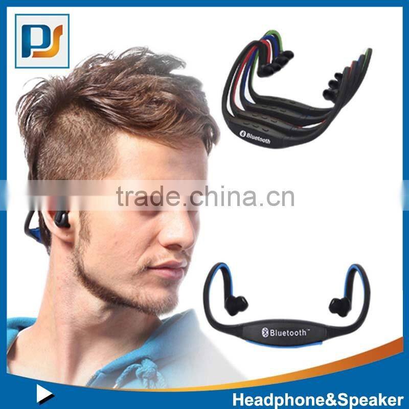 Sports Bluetooth Headphones with Built-In Microphone , Portable Wirless Headset Secure Neckband Design