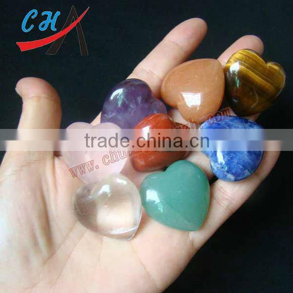40*35*20 mm various semi precious Heart Stone Wholesale