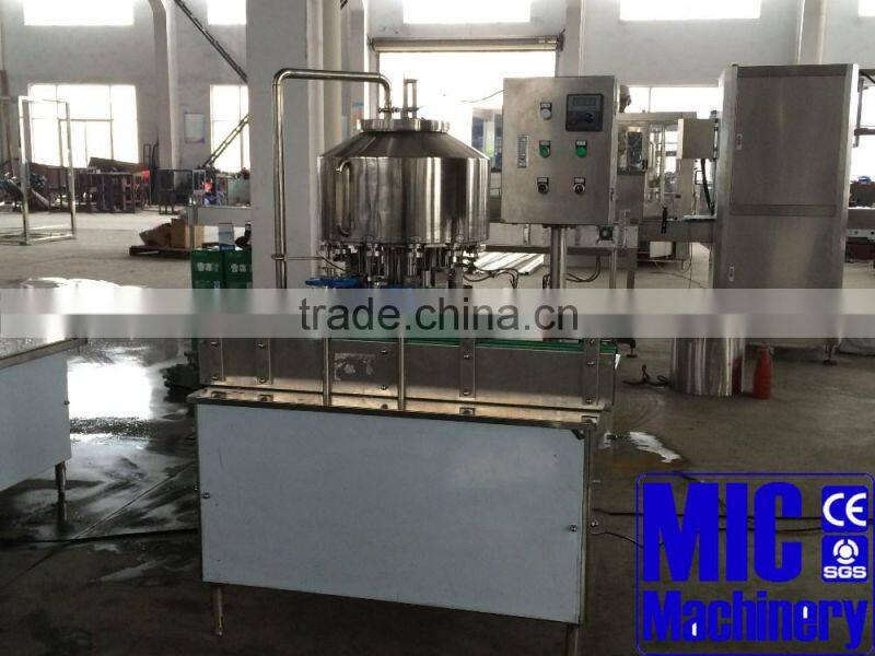 MIC-12-12-1 glass bottle filling machine small juice filling machine juice filling machine can reach 2000 BPH for metal cap