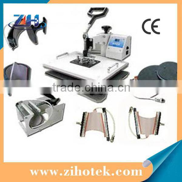 Alibaba hot sale combo heat press machine /t-shirt printing machine heat press machine 8 in 1