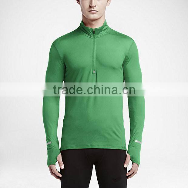 American t-shirt mens long sleeve gym t-shirts skin tights training gym shirt