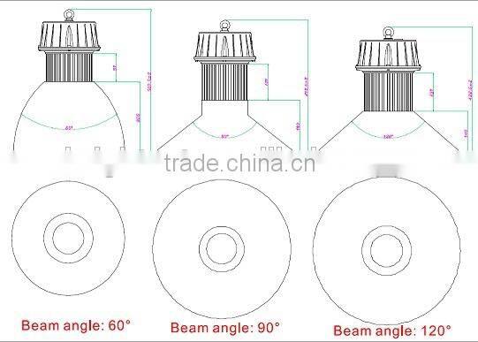 60 degree view angle LED High Bay Light Industry 120W