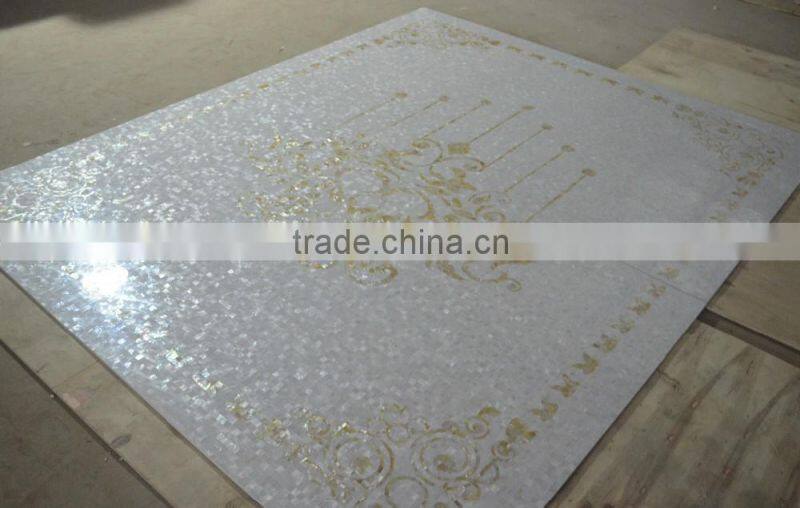 Gold lip mother of pear shell(MOP) mosaic panel for wall and decoration