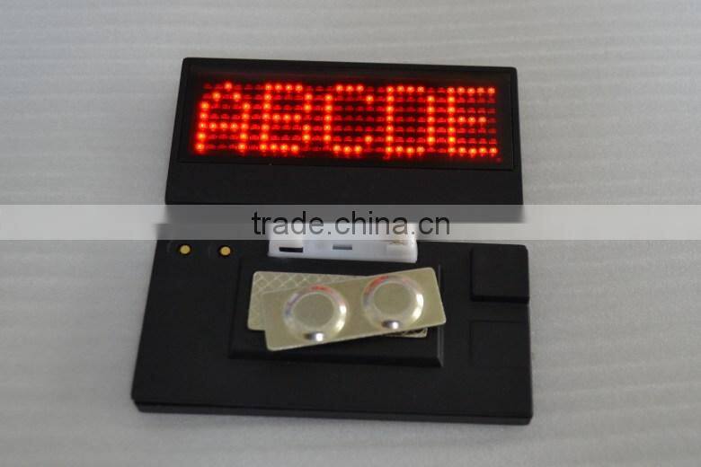 english led badge,high brightness,can chage message though computer system