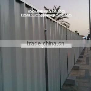 Temporary Project Fencing steel sheets in Oman , Qatar , Dubai , Abu Dhabi , Saudi Arabia