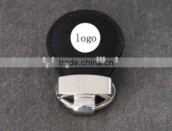 Customized popular leather auto key chains souvenir keychain leather and metal