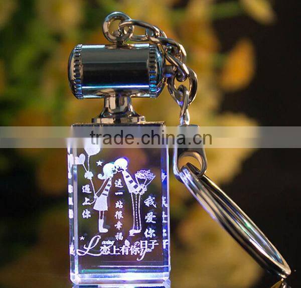 new design bulb shape crystal keychain
