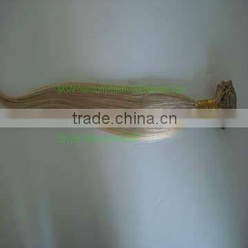 PREETY remy hair extension clip on dark blonde