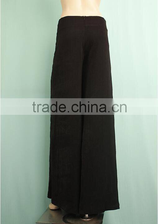 2016 new style waistband women black palazzo pants