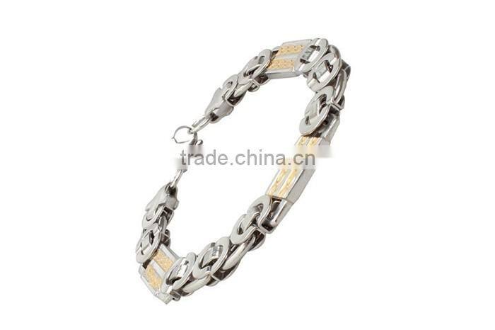 Factory latest design punk style permanent men bracelet stainless steel jewelry