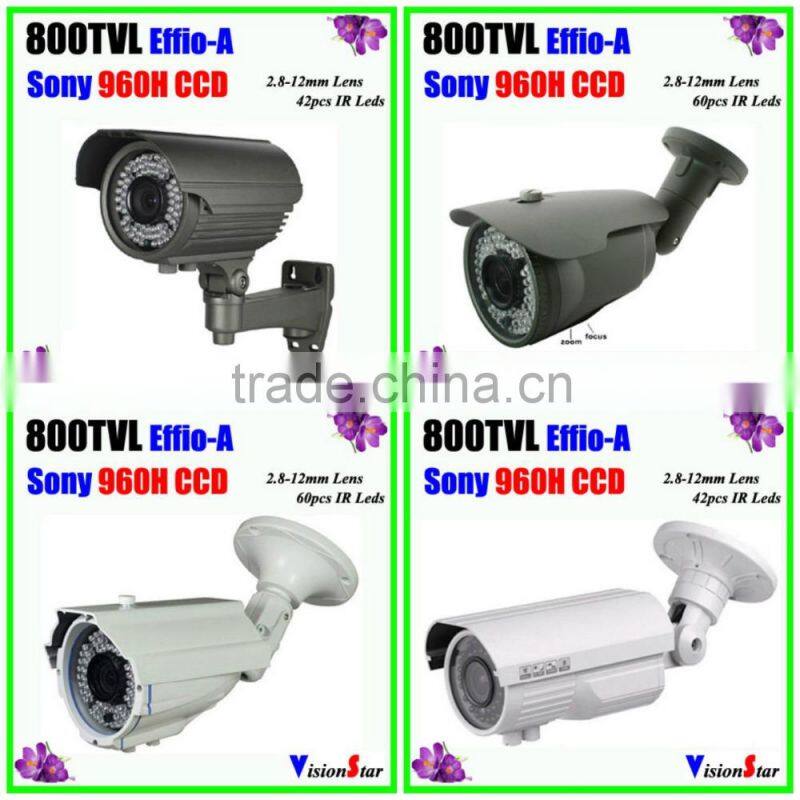 2015 New Products Sony Effio-A 800TVL CCD Camera Mini Hidden Camera Vandalproof Varifocal Wireless Video Camera Night Vision