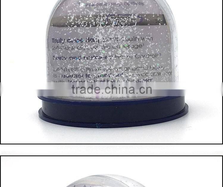 Put Photo in 6*6cm Acrylic Mini Snow Ball