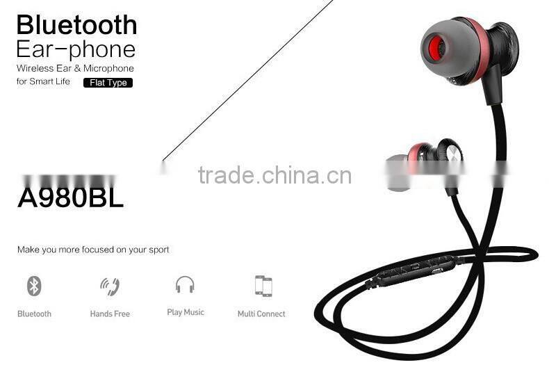Hot Sell sport wireless earphone bluetooth headset auriculares ecouteur for iPhone 6 Phone earphone