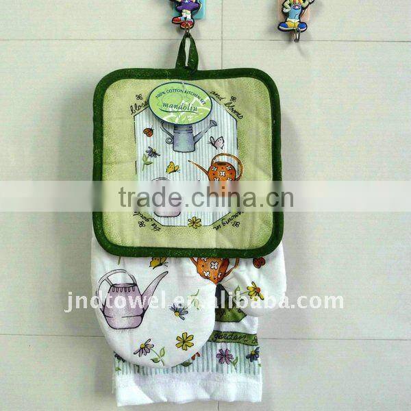 100% cotton waffle kitchen towel set