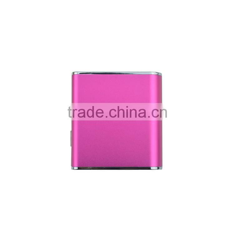 Best selling metal power bank 7800mah LED lighting portable 18650 battery with dual usb power bank