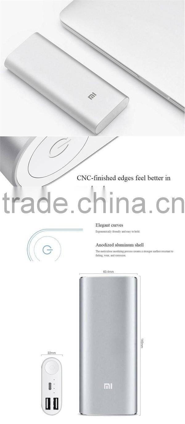 Original Premium Li-ion battery cells Super sized 16000mAh Mi power bank for iPad mini smartphones tablets