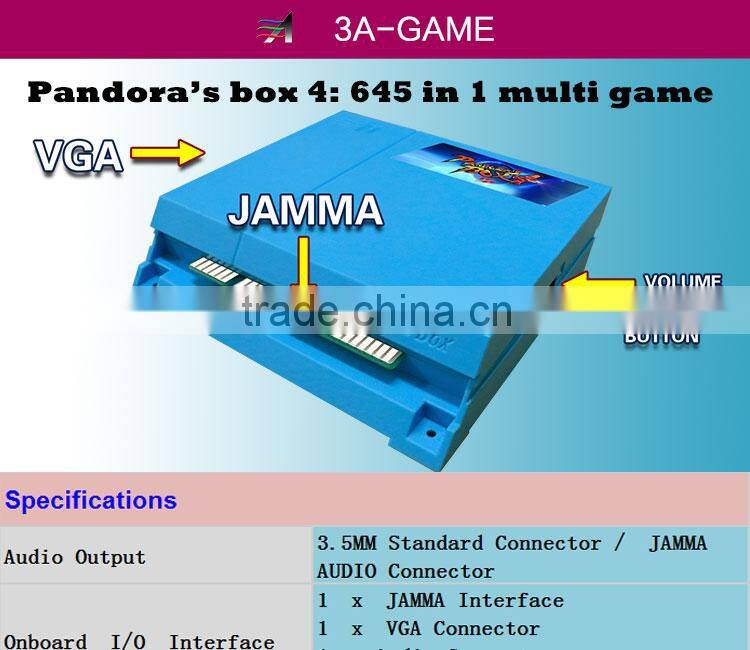 Jamma Arcade Board Pandora's Box 4 cga vga hd 645 in 1 Jamma Multi Game Board Classic Arcade Game Board Pandora Box 4