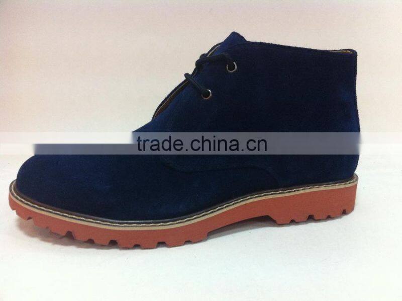 High quality suede hand-made men ankle boot
