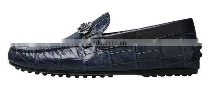 Alligator leather loafer dress shoes